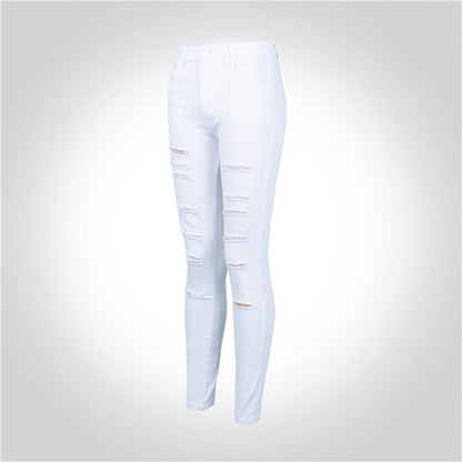 High Waist Ripped Skinny Jeans