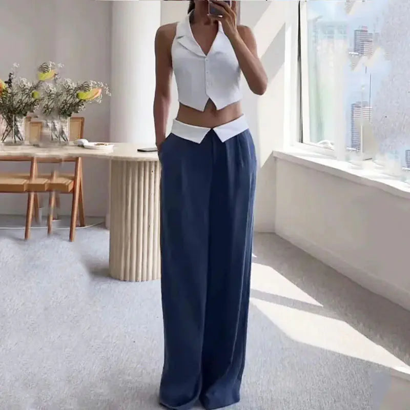 Fashion Casual Sleeveless Two-Piece Set