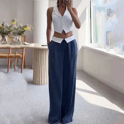 Fashion Casual Sleeveless Two-Piece Set